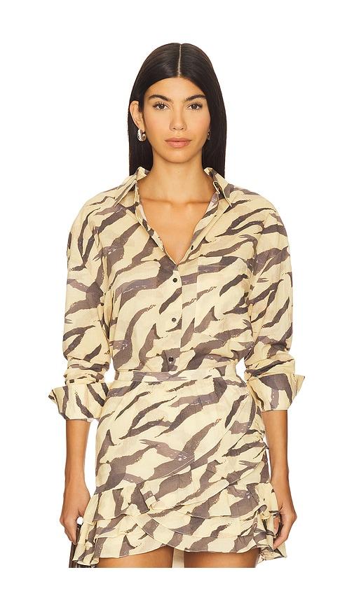 iro deriana top in brown.