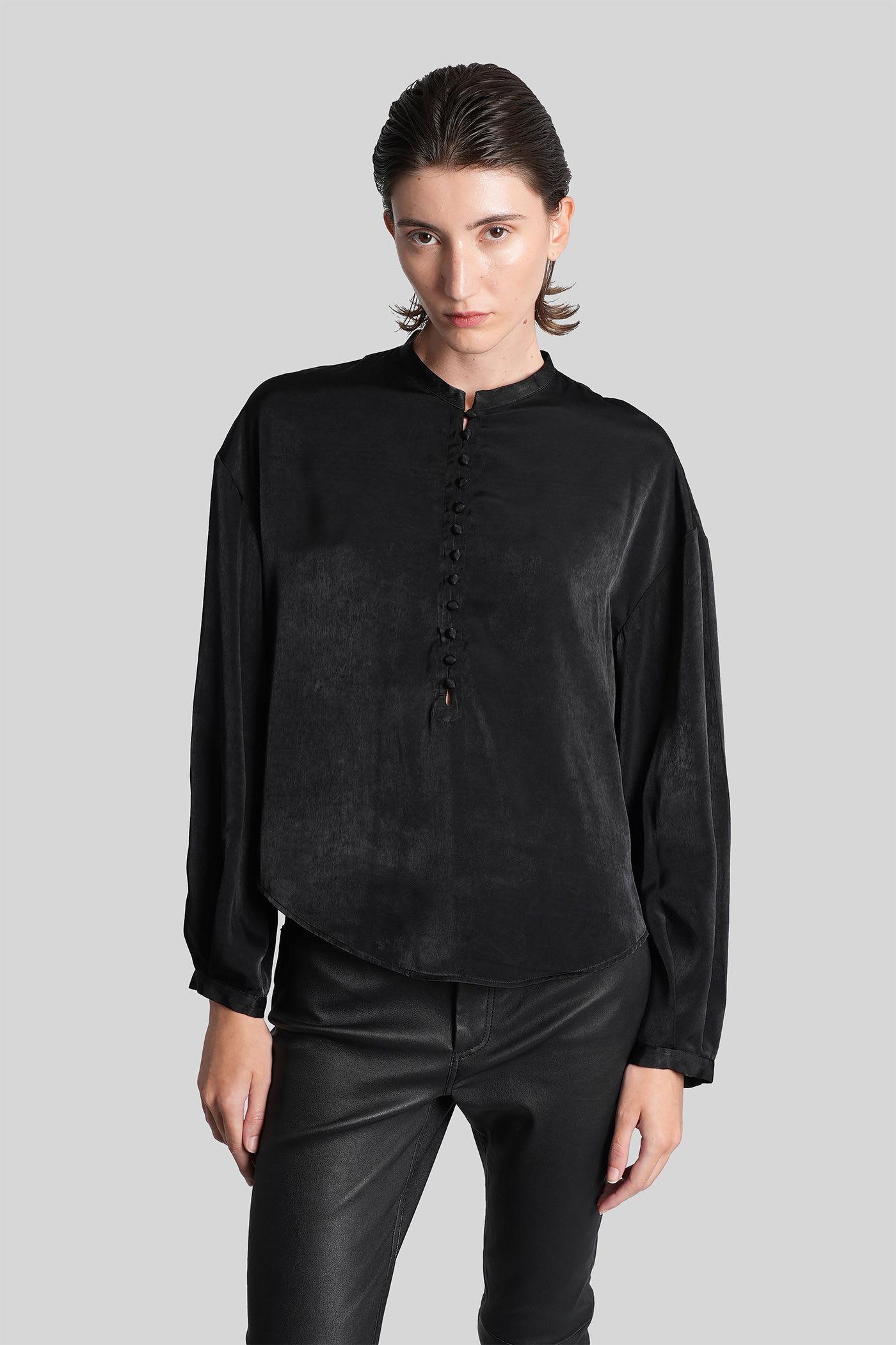iro ezia blouse in black polyester
