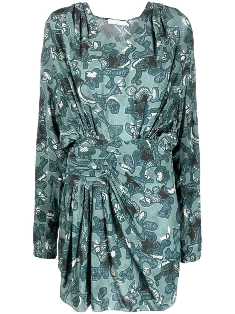 iro fontana printed short dress