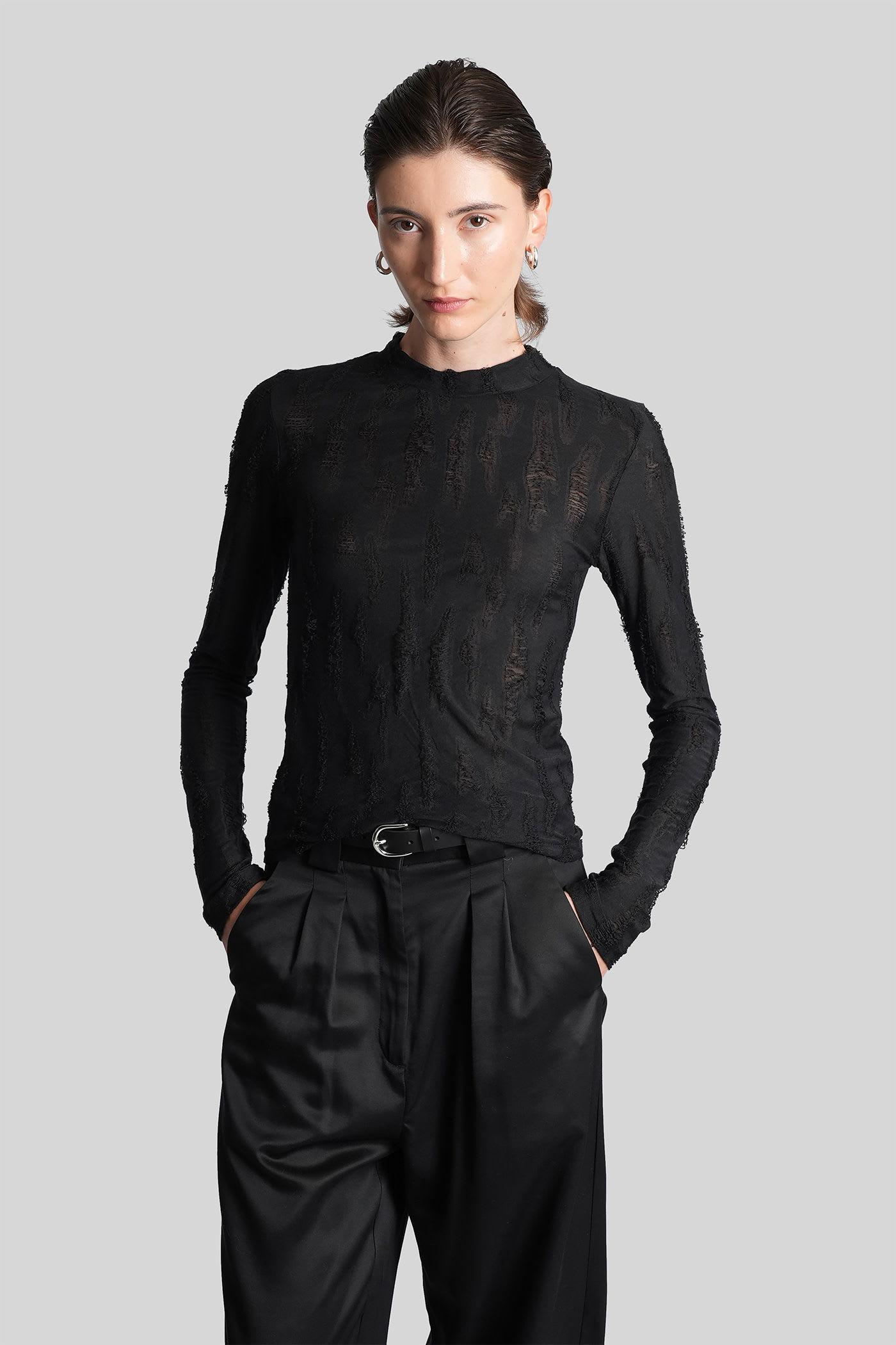 iro guilia t-shirt in black polyester