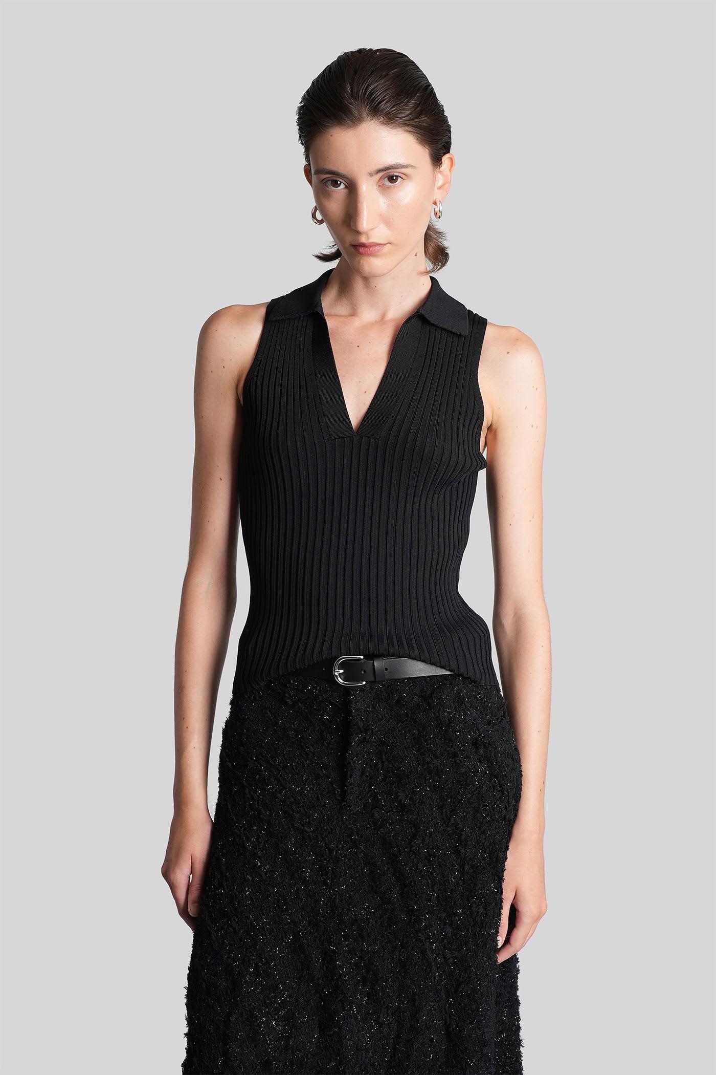 iro kenzie topwear in black viscose