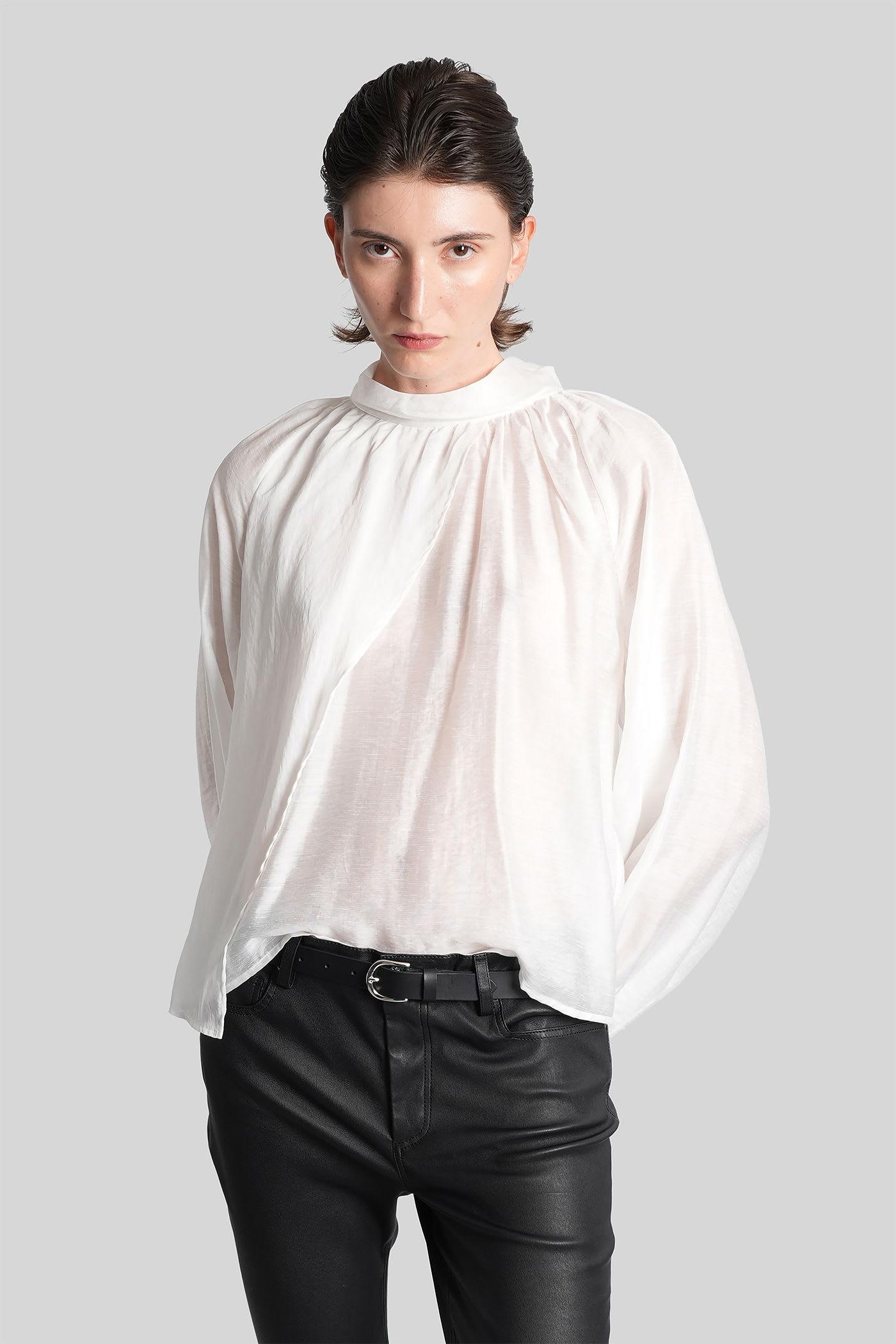 iro nahae blouse in white viscose