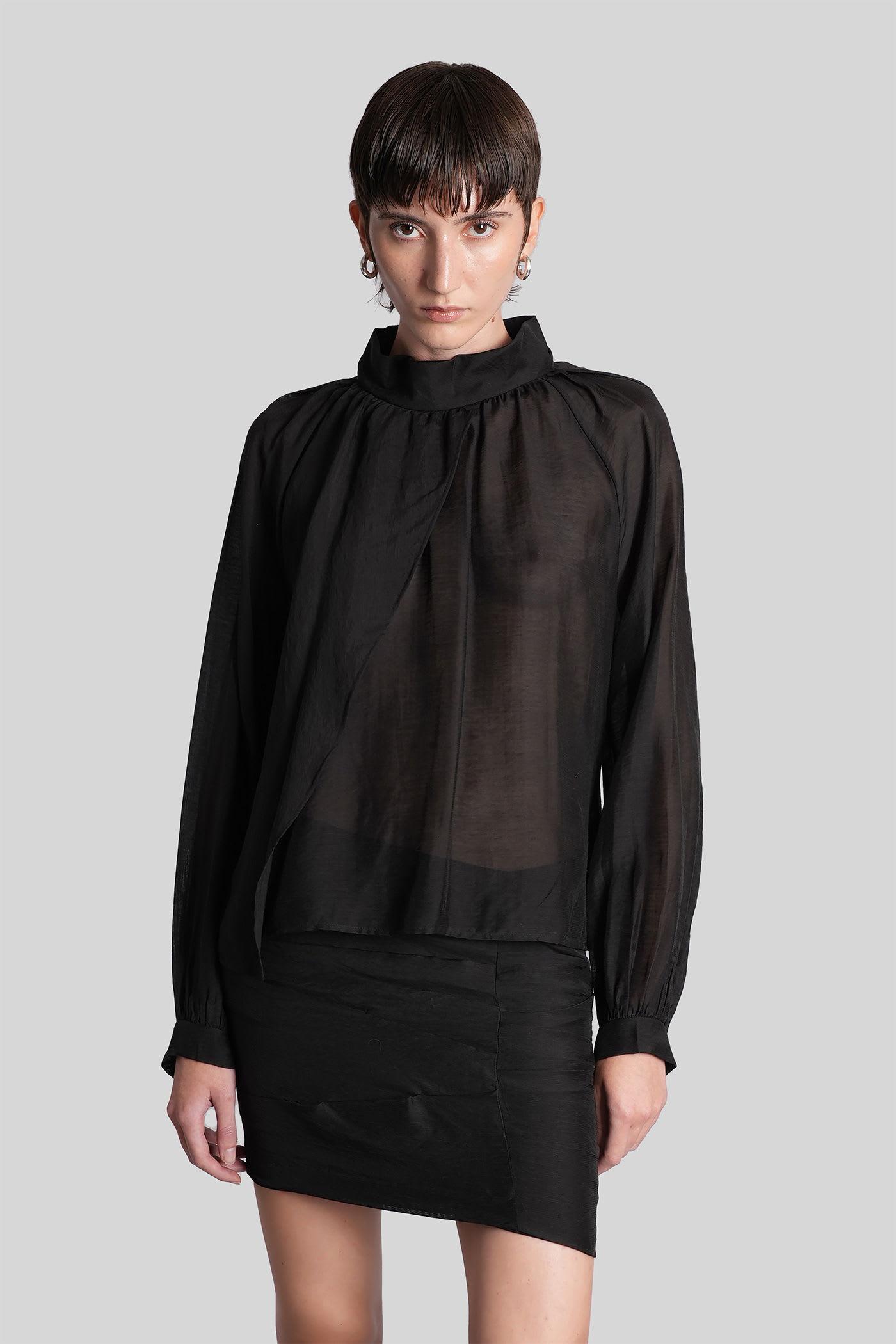 iro nahae topwear in black viscose