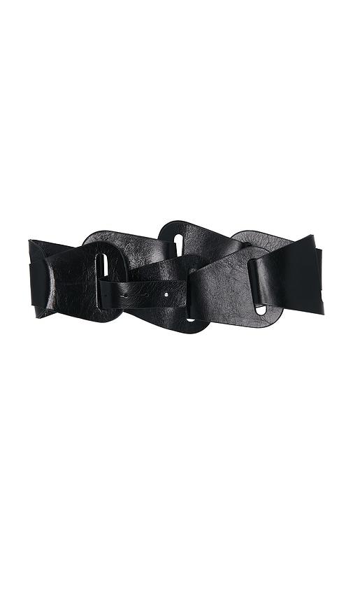 iro origami belt in black.