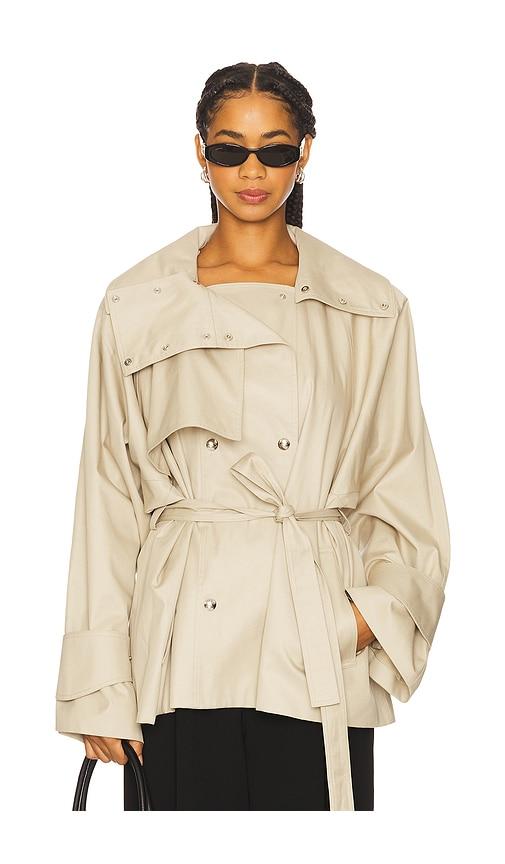 iro ralya jacket in beige.