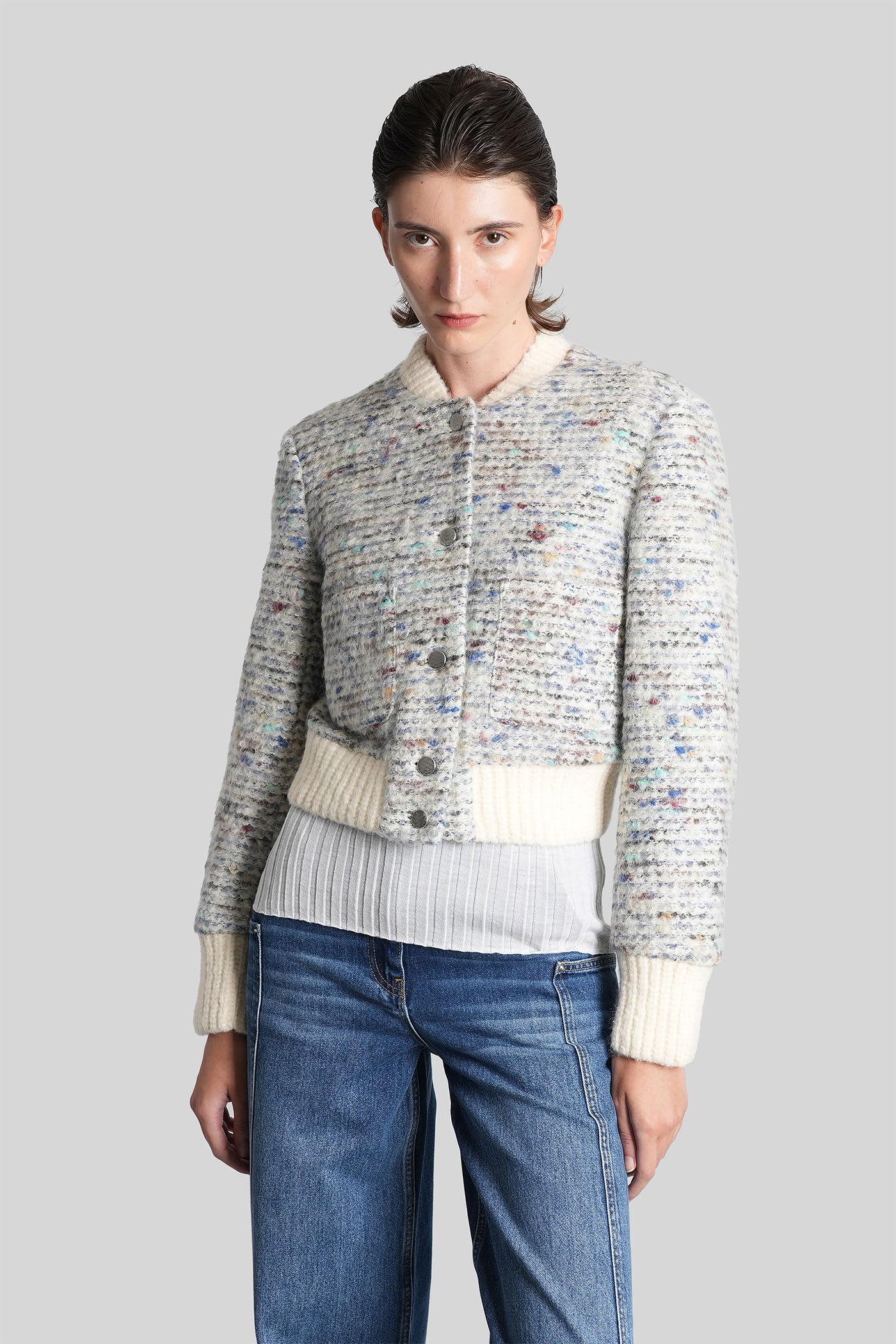iro selim casual jacket in multicolor acrylic