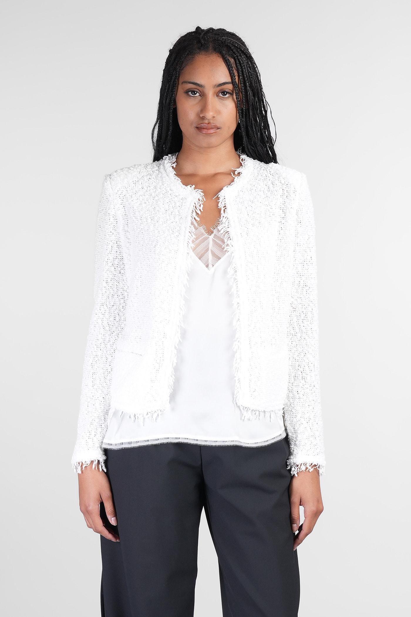 iro shavani casual jacket in white cotton