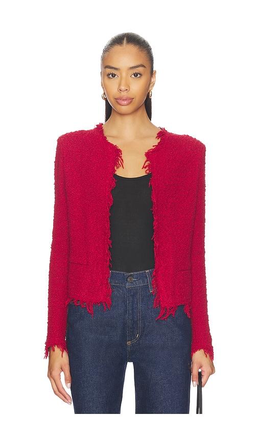 iro shavani jacket in red.