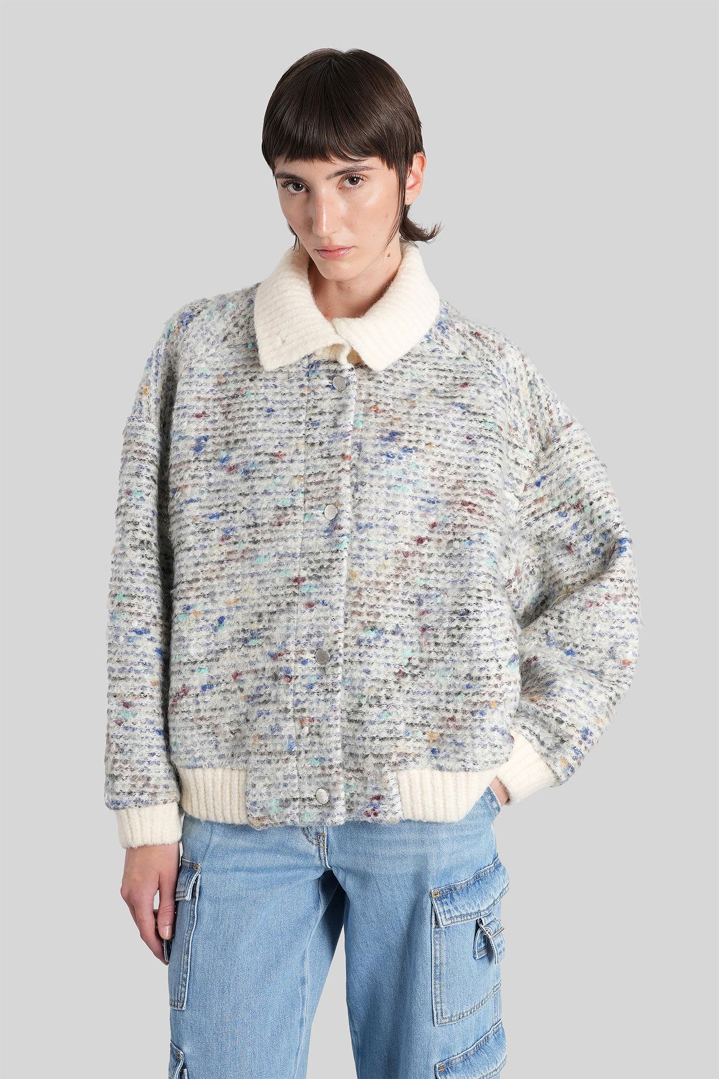 iro simone casual jacket in multicolor acrylic