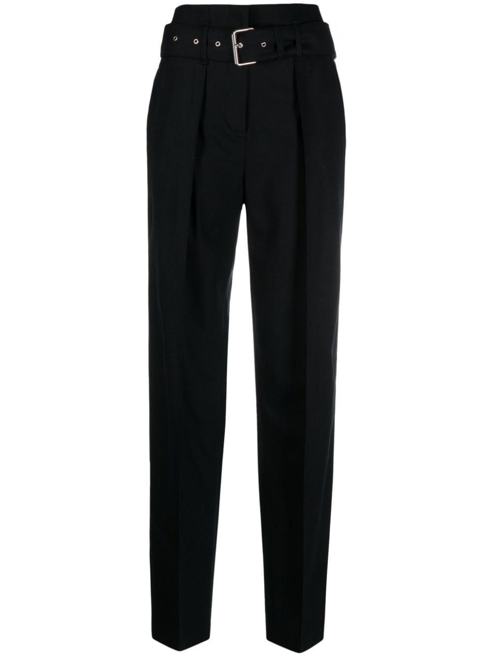 iro trousers black wool elastane - women