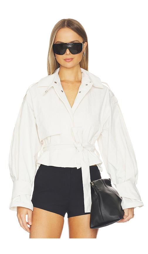 iro zynia jacket in white.