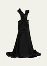 ironworks strapless ruffle gown