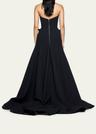 ironworks strapless ruffle gown