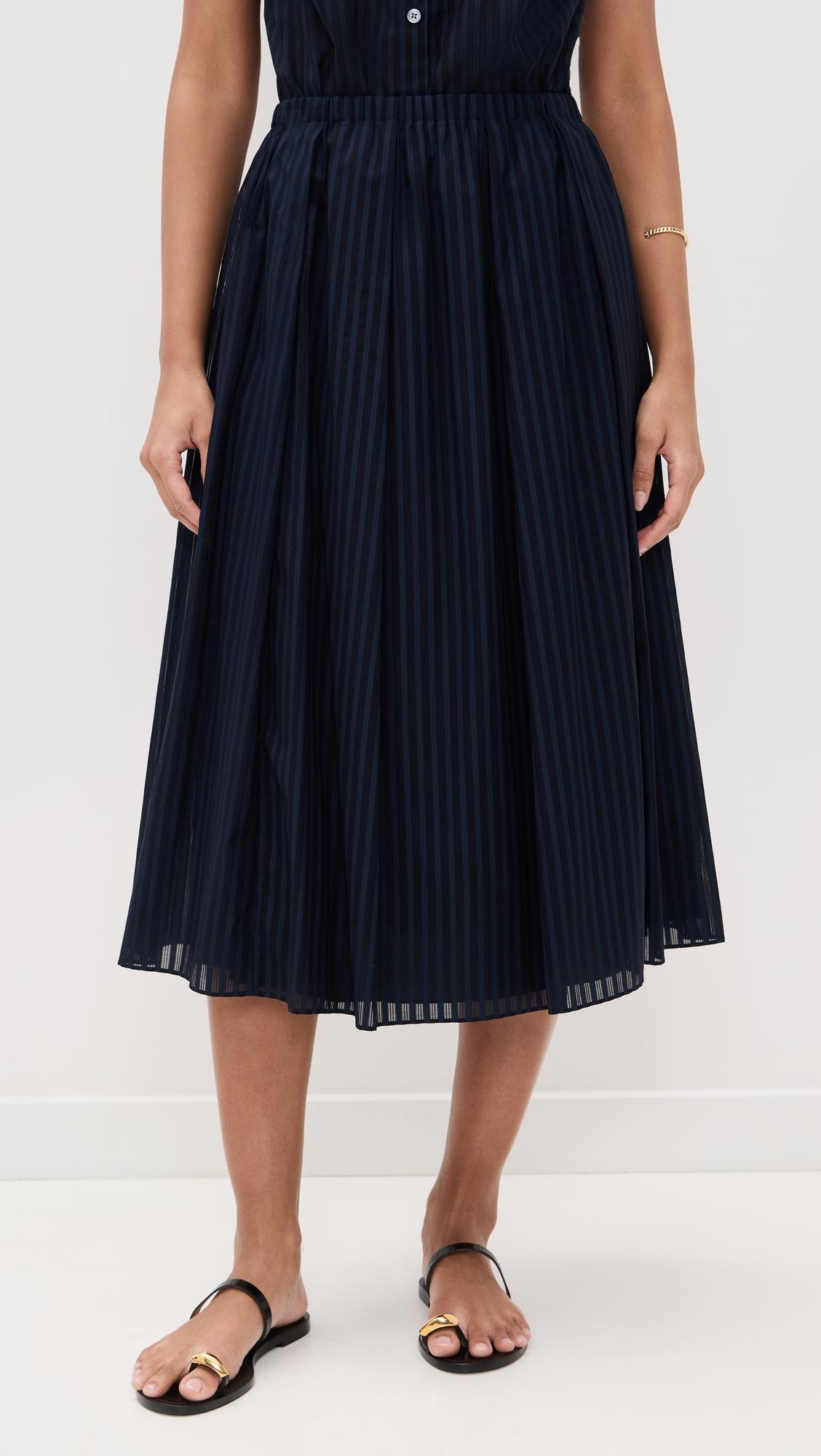 irregular pleat skirt