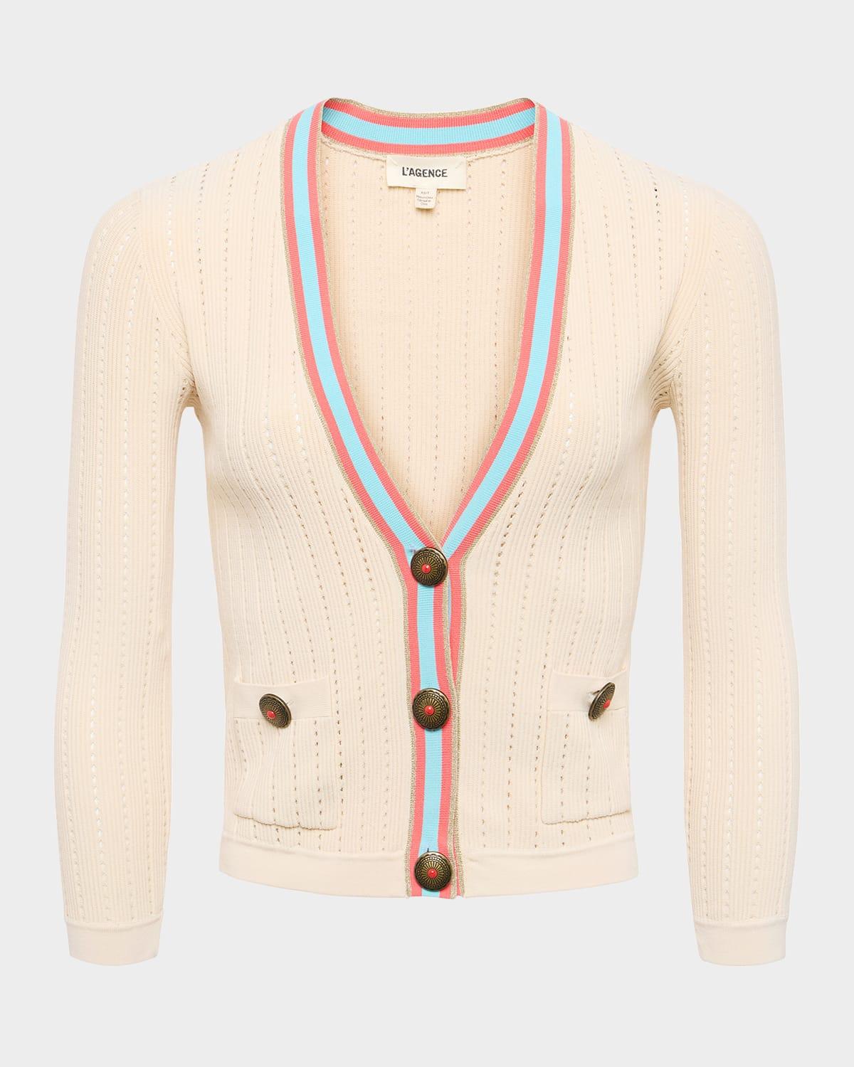 irvin pointelle cardigan