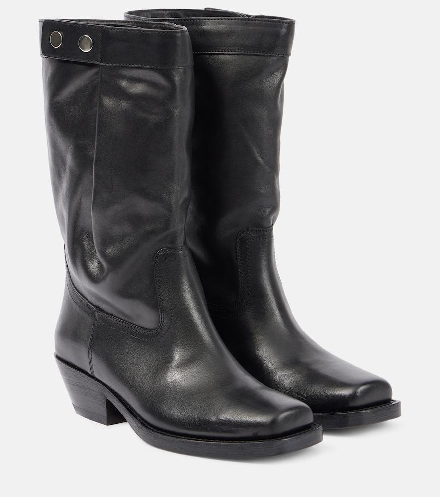 isabel marant ademe leather cowboy boots