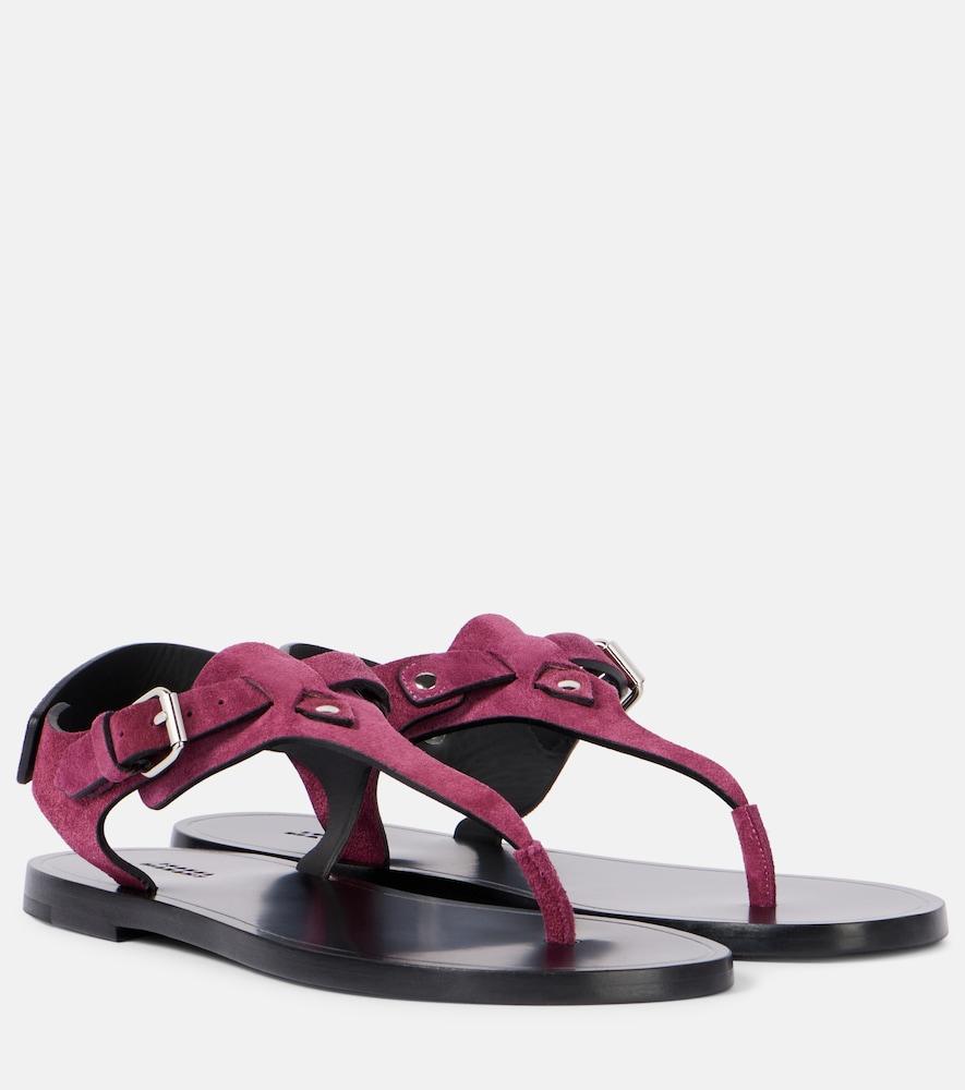 isabel marant akel leather thong sandals