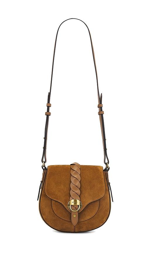 isabel marant altay small shoulder strap bag in cognac.