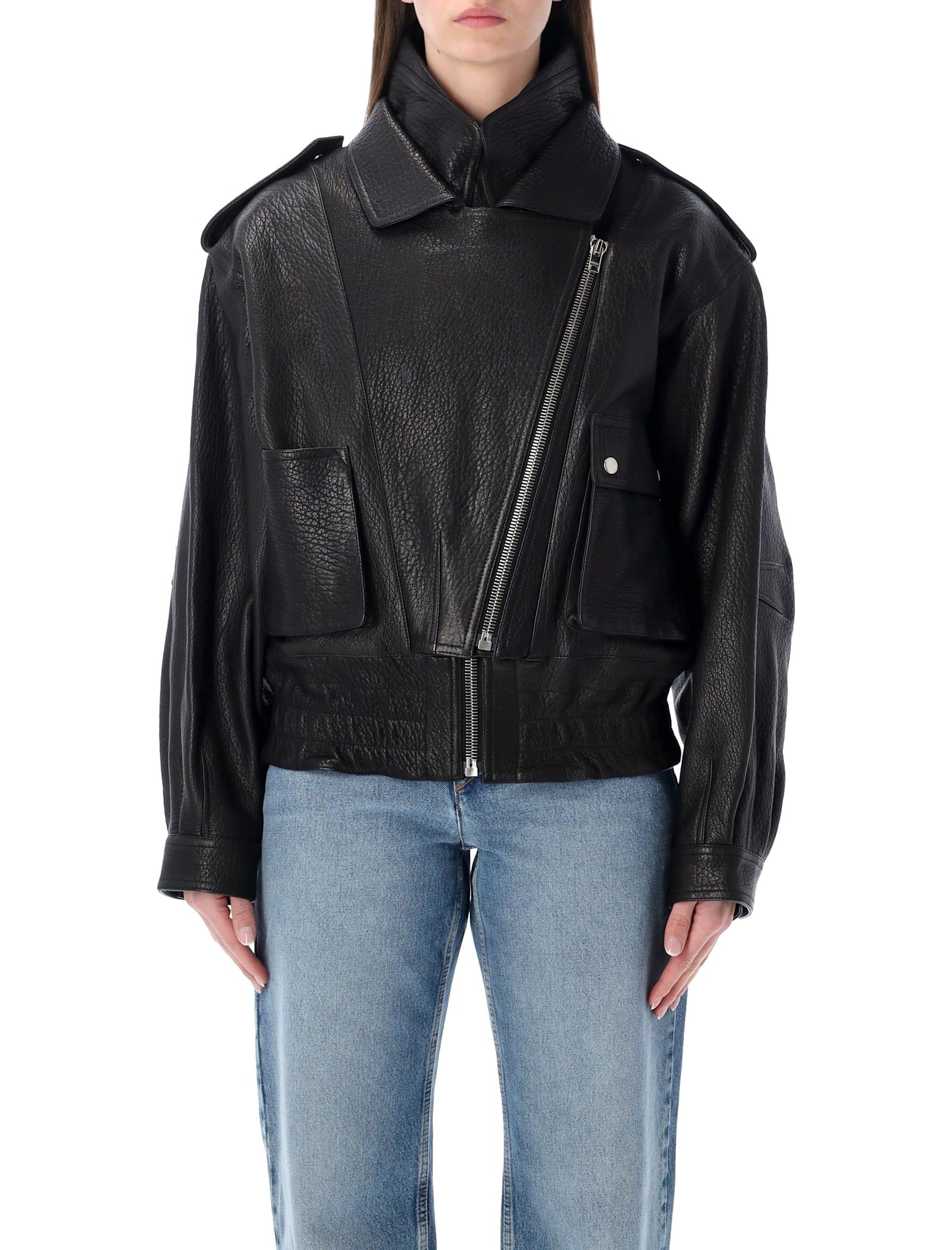 isabel marant aneli lambskin leather jacket