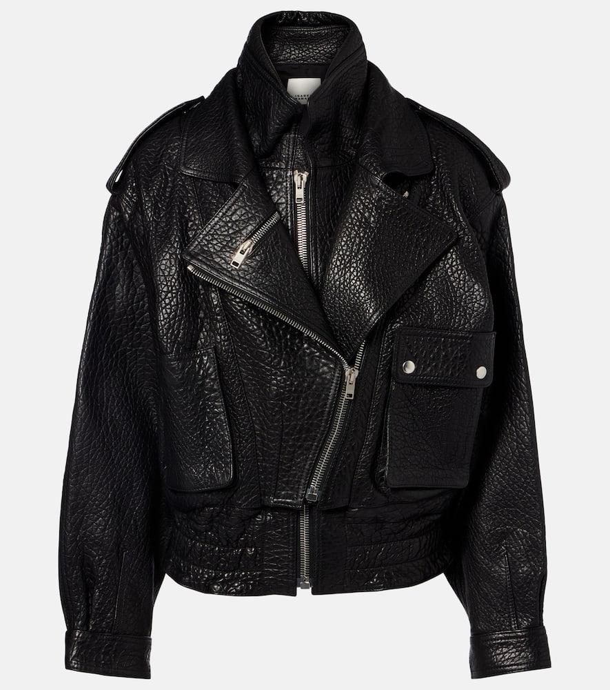 isabel marant aneli leather biker jacket