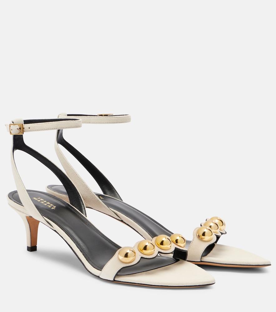 isabel marant arolee studded suede sandals