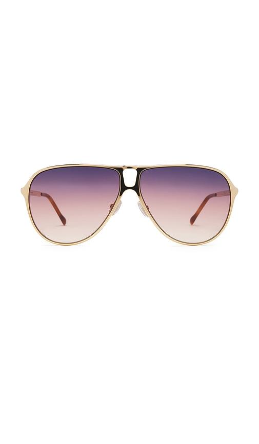 isabel marant aviator sunglasses in metallic gold.