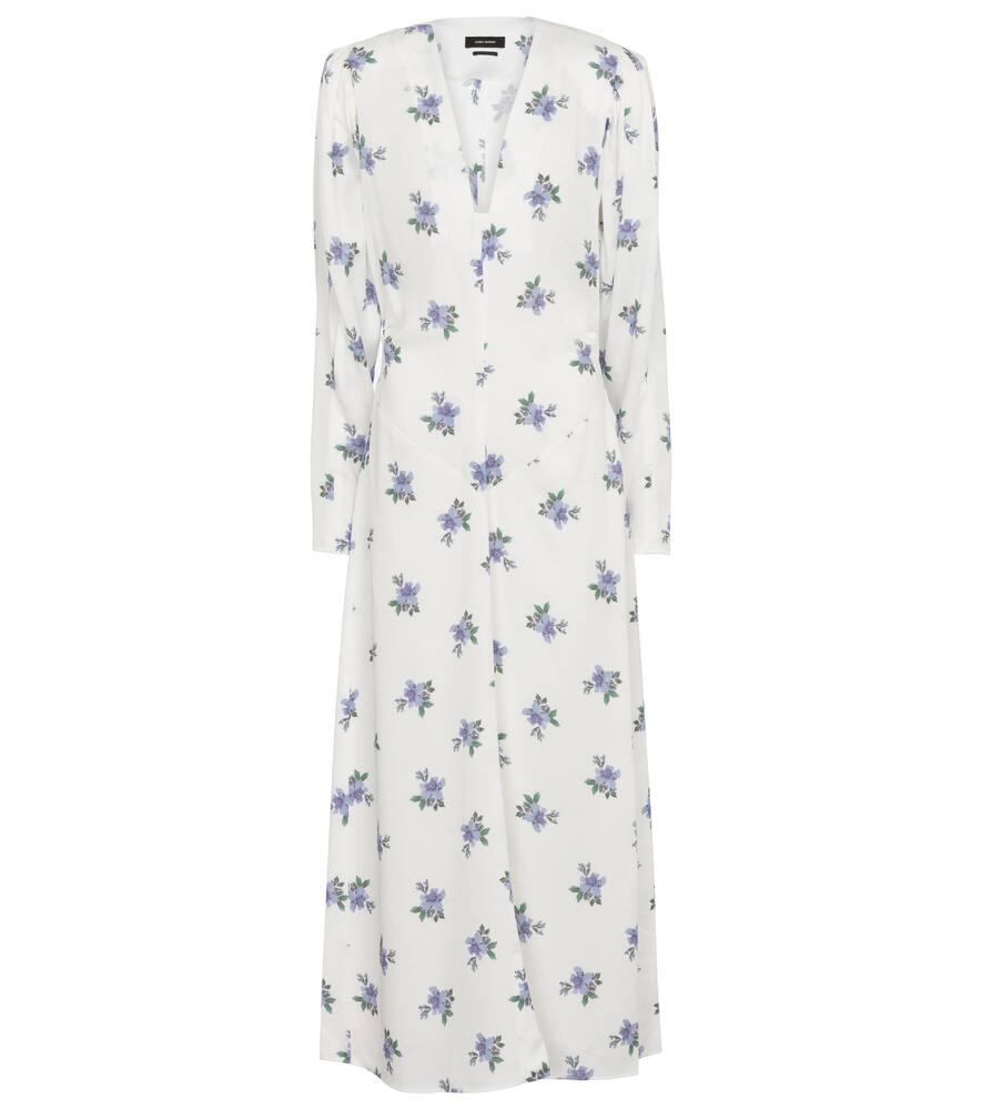 isabel marant bagenia floral midi dress