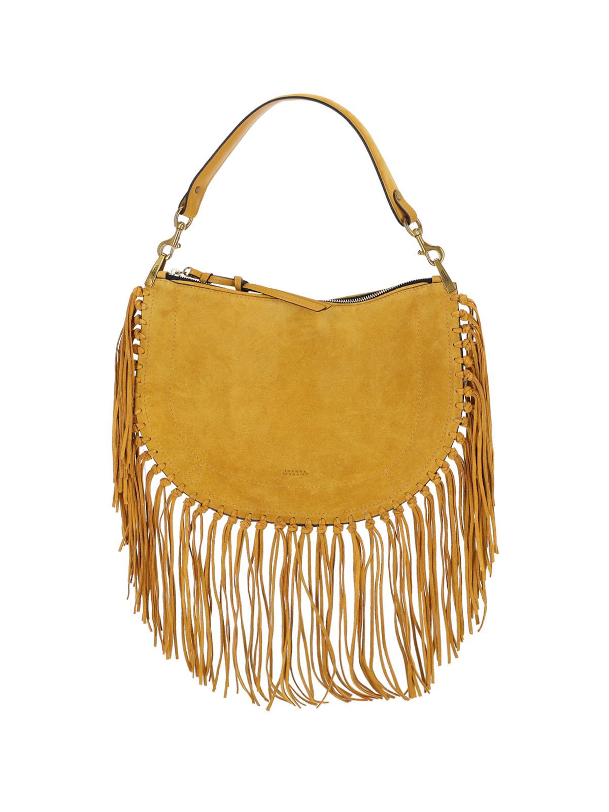 isabel marant bags yellow main material: calfskin suede - women