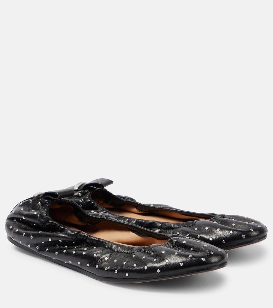 isabel marant belna embellished leather ballet flats