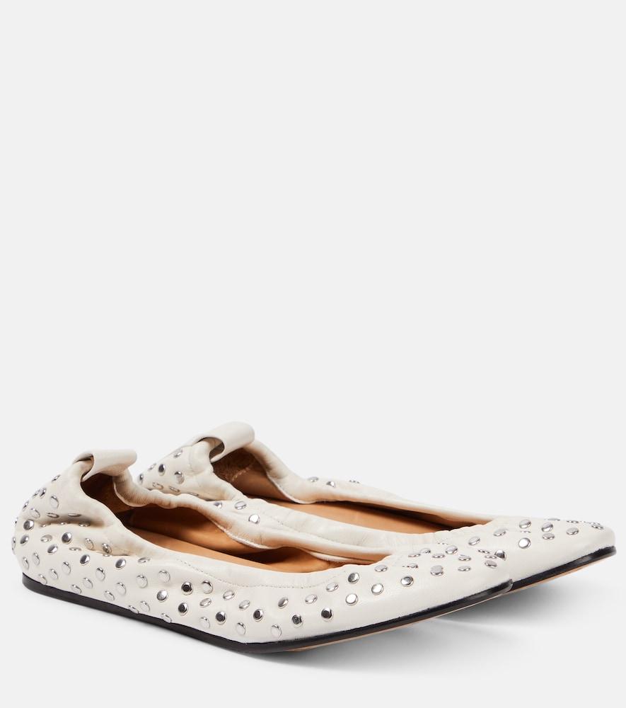 isabel marant belna leather ballet flats