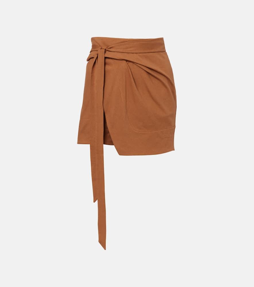 isabel marant berenice asymmetric cotton wrap skirt