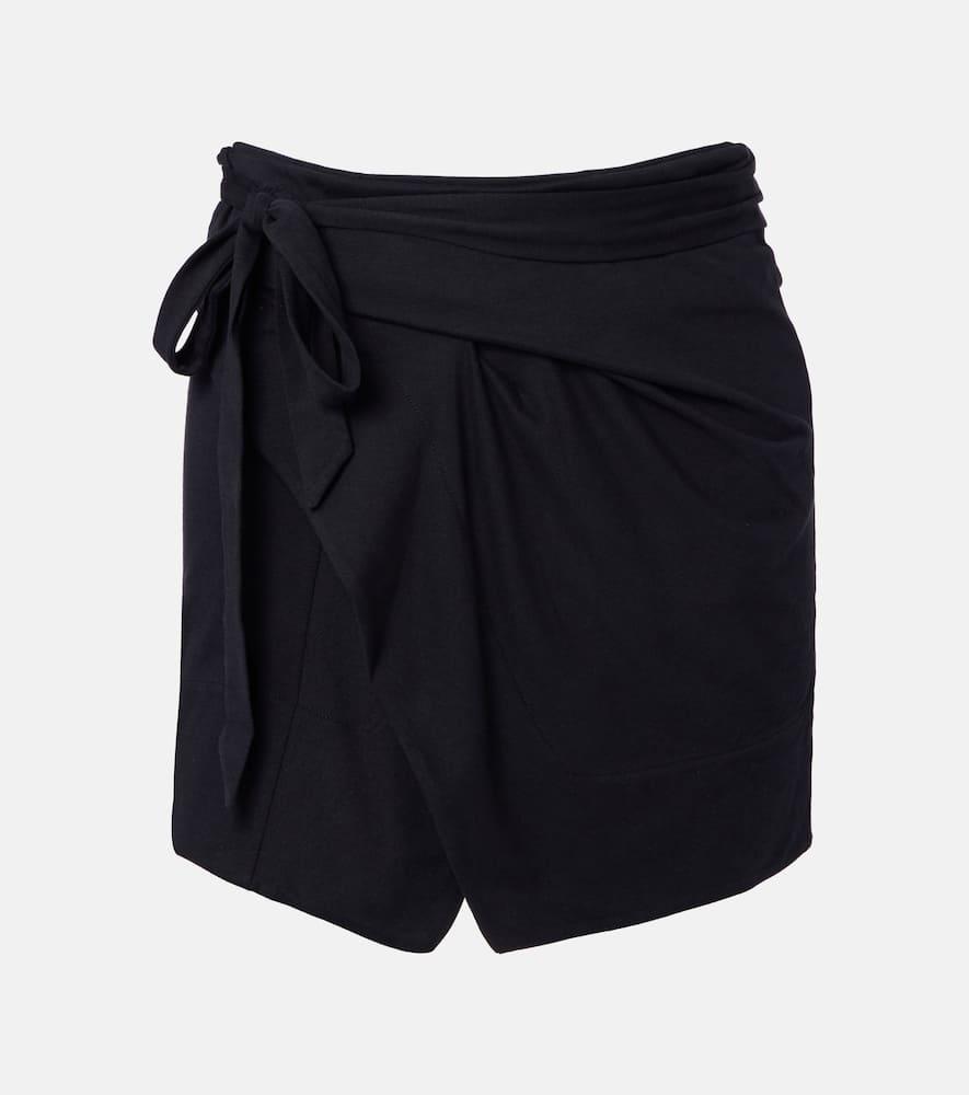 isabel marant berenice cotton jersey wrap skirt