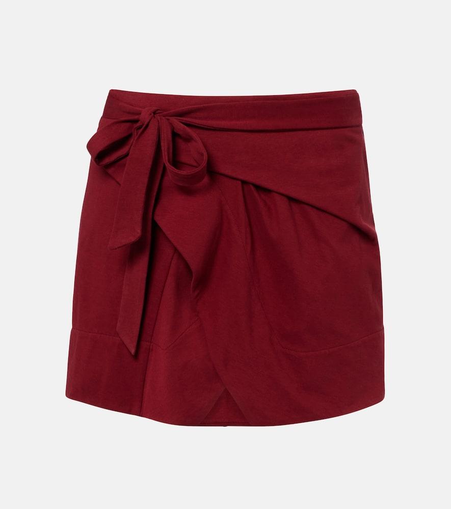 isabel marant berenice draped cotton wrap skirt