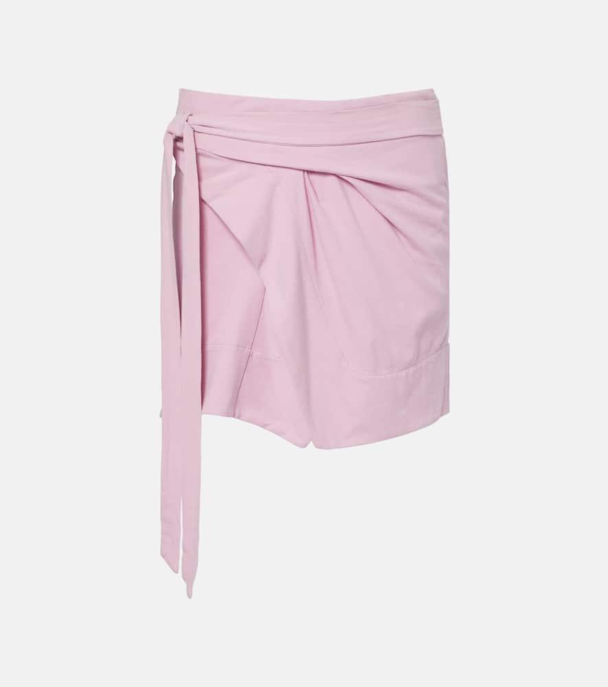 isabel marant berenice draped cotton wrap skirt
