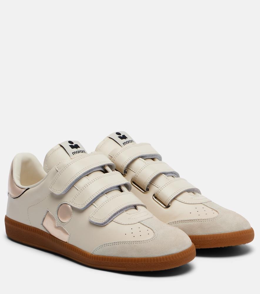 isabel marant beth leather and suede sneakers