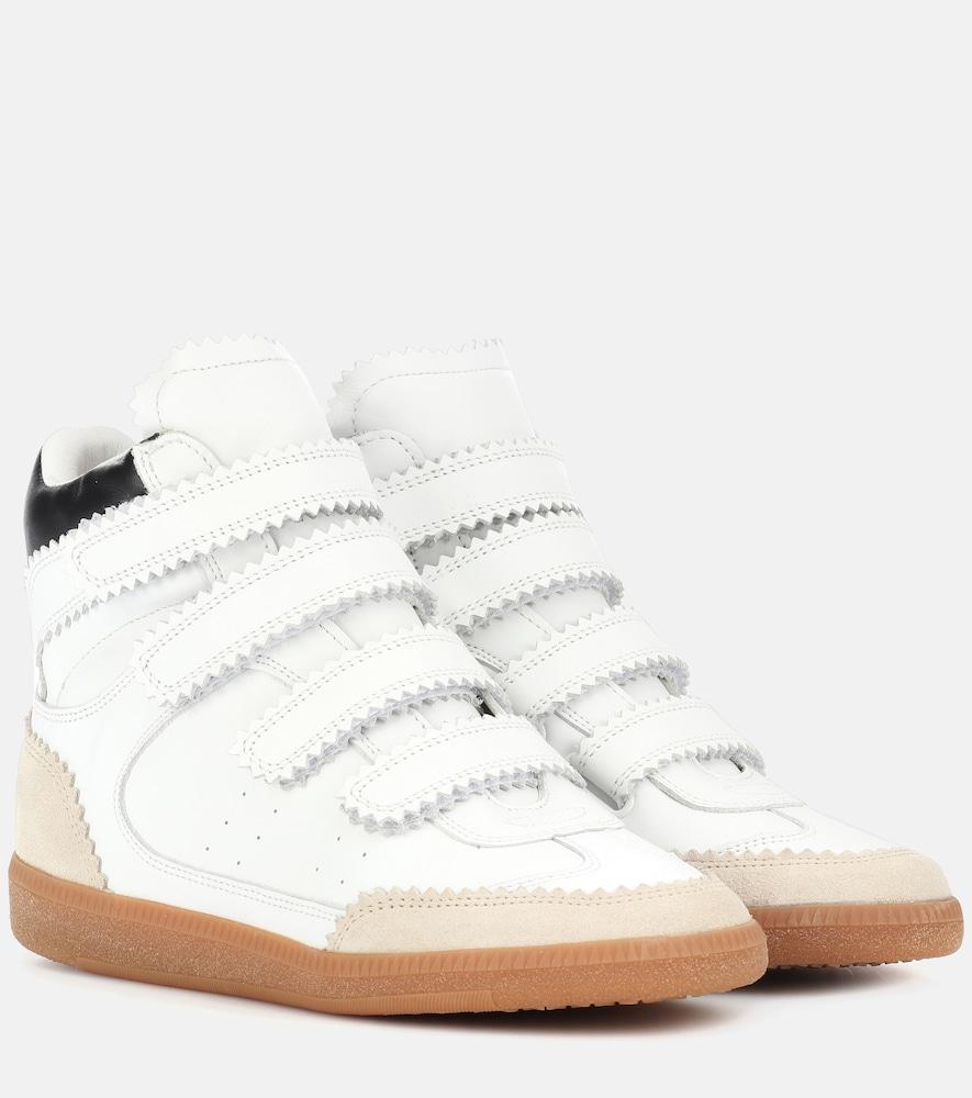 isabel marant bilsy leather sneakers