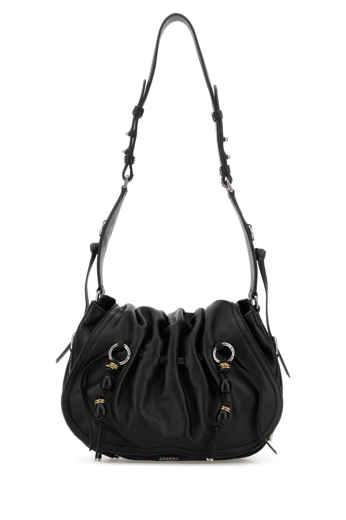 isabel marant black leather bolton shoulder bag