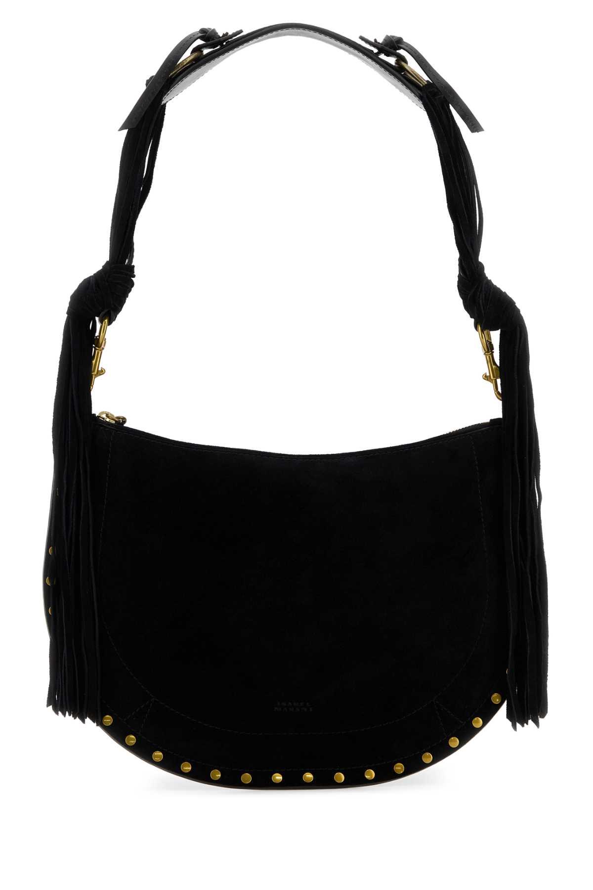 isabel marant black suede oskan shoulder bag
