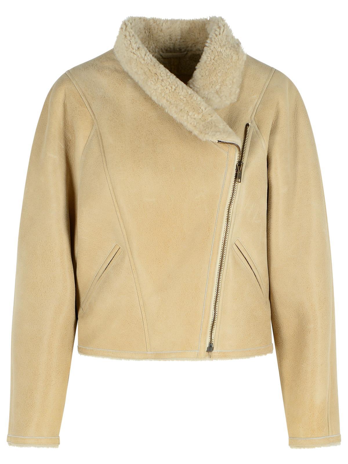 isabel marant blondine shearling ecru jacket