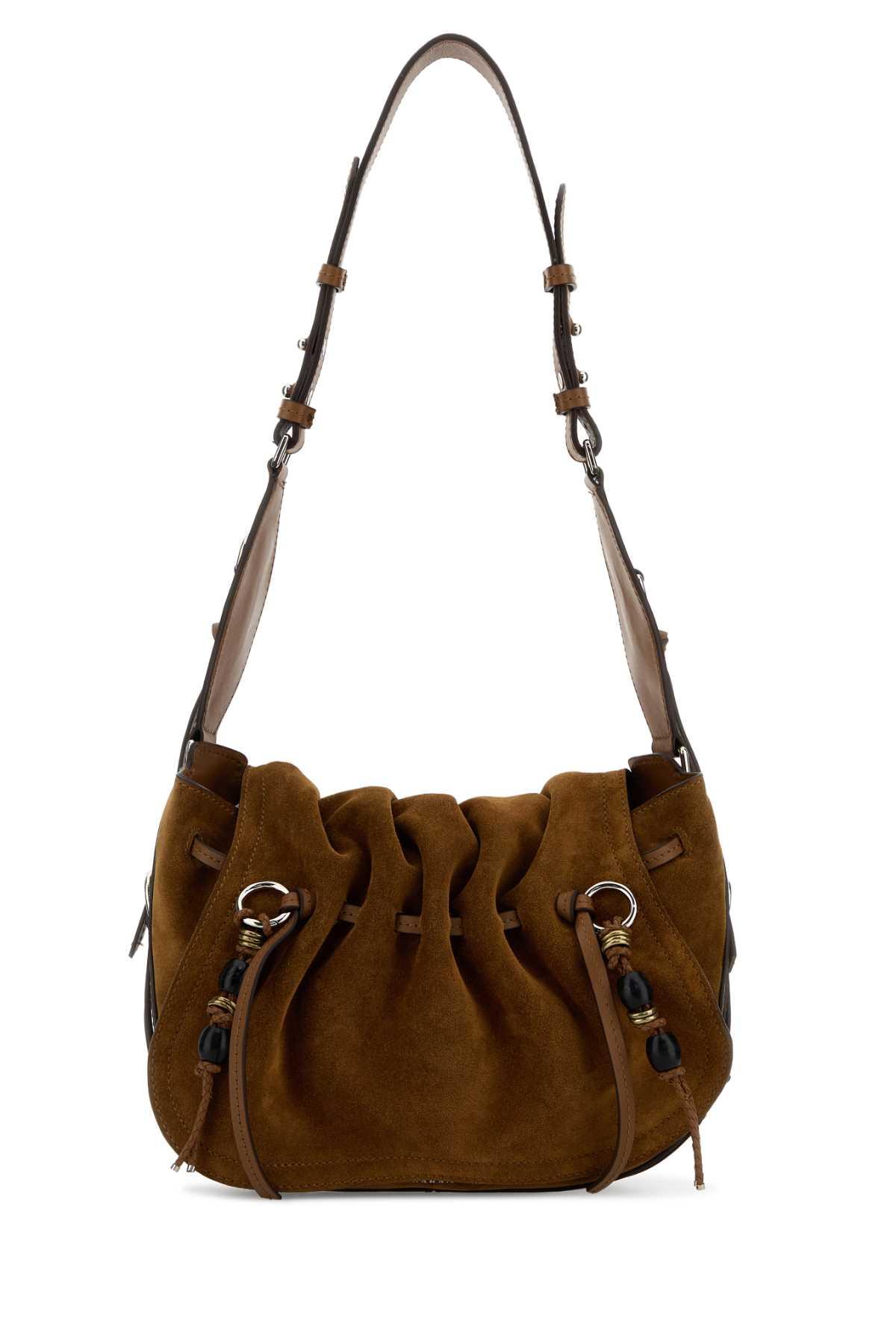 isabel marant camel suede bolton shoulder bag