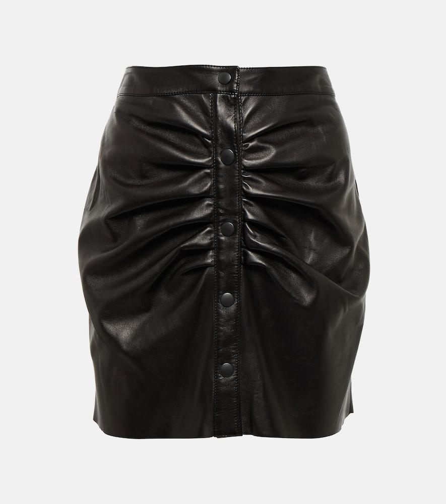 isabel marant carvelioga leather miniskirt