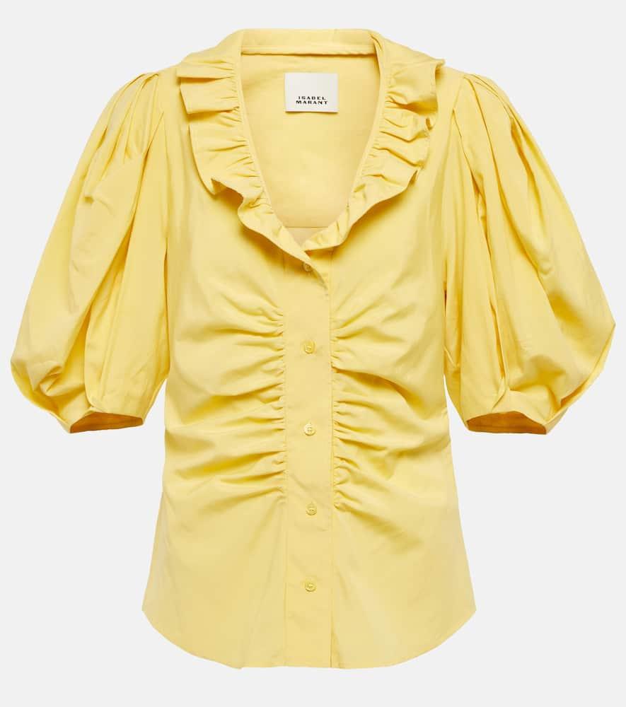 isabel marant catalia silk and cotton blouse
