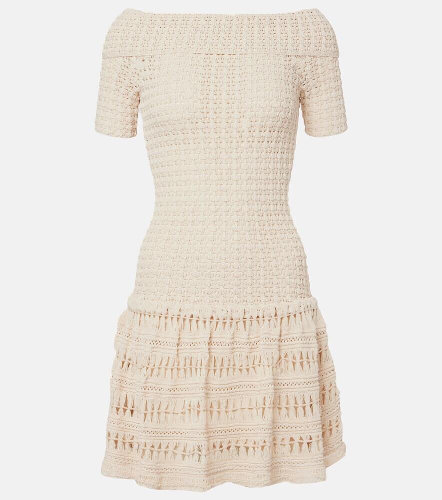 isabel marant charlottega crochet minidress