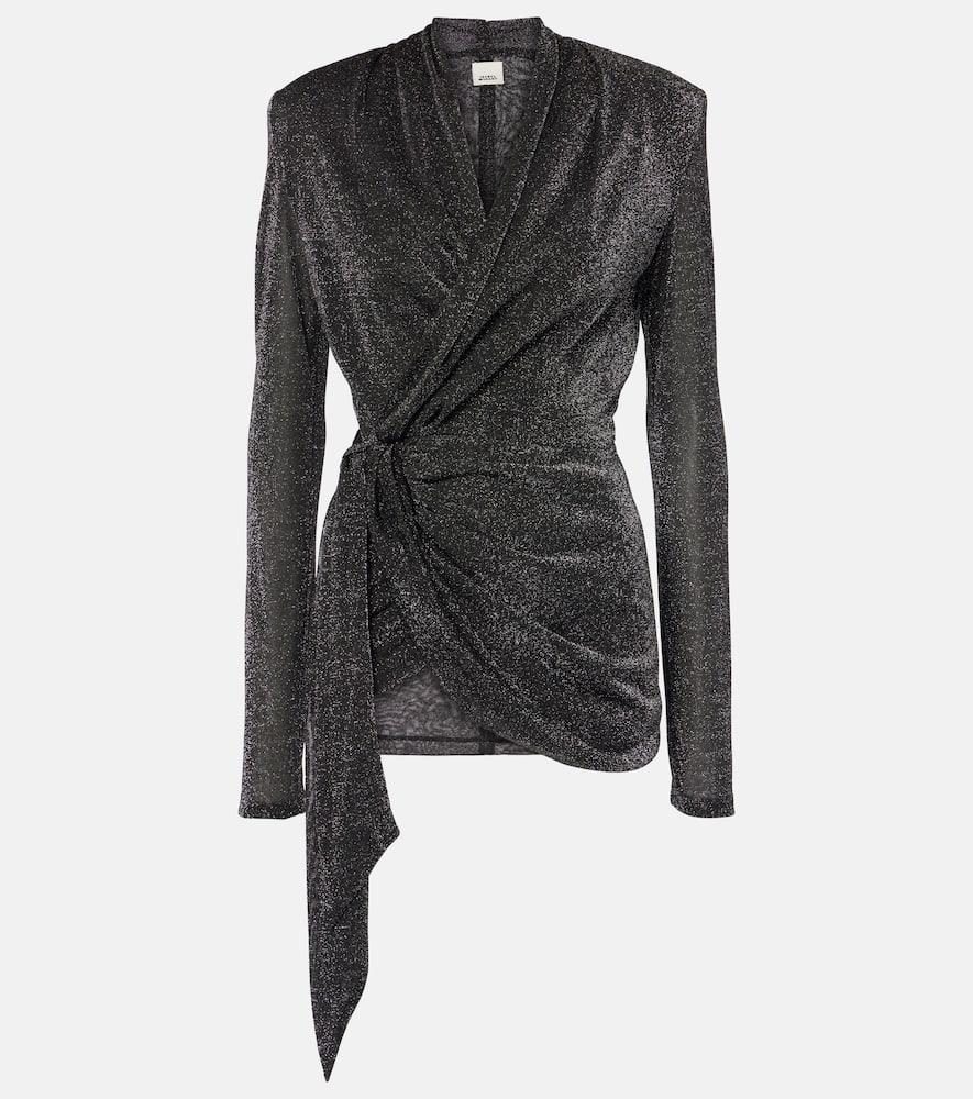 isabel marant cinay lamé wrap top