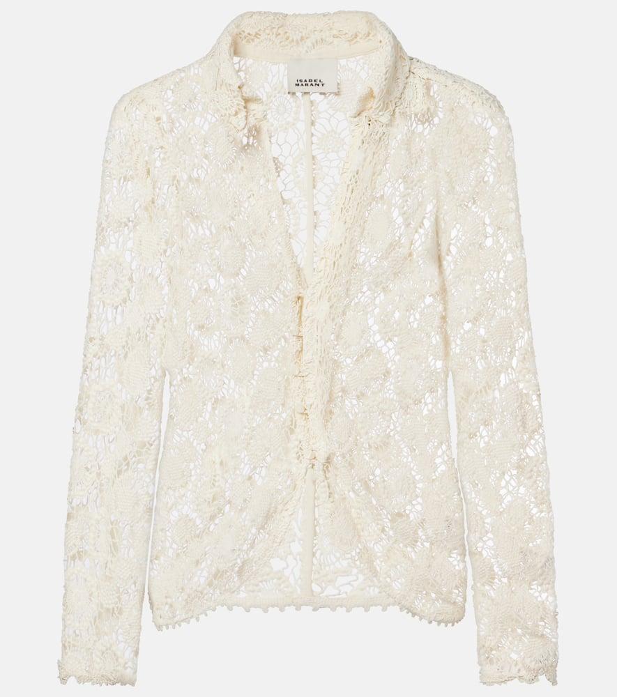 isabel marant cotton and silk crochet top