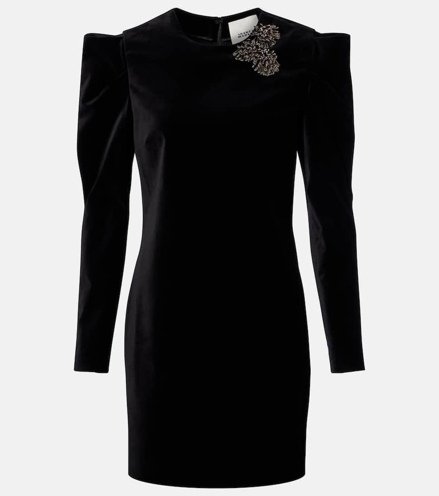 isabel marant danee embellished velvet minidress