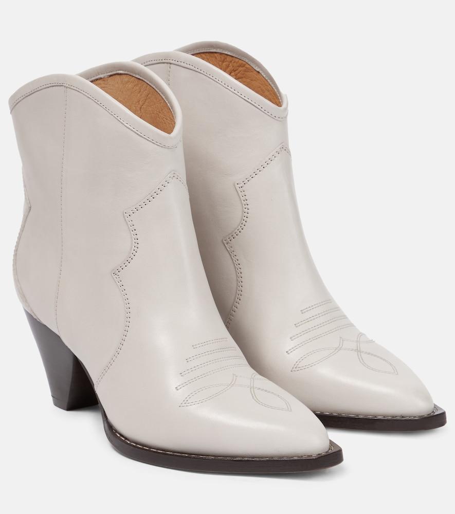 isabel marant darizo leather cowboy boots
