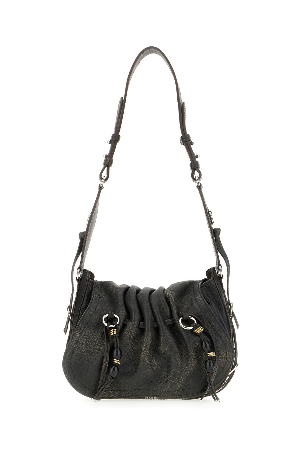 isabel marant dark brown leather shoulder bag