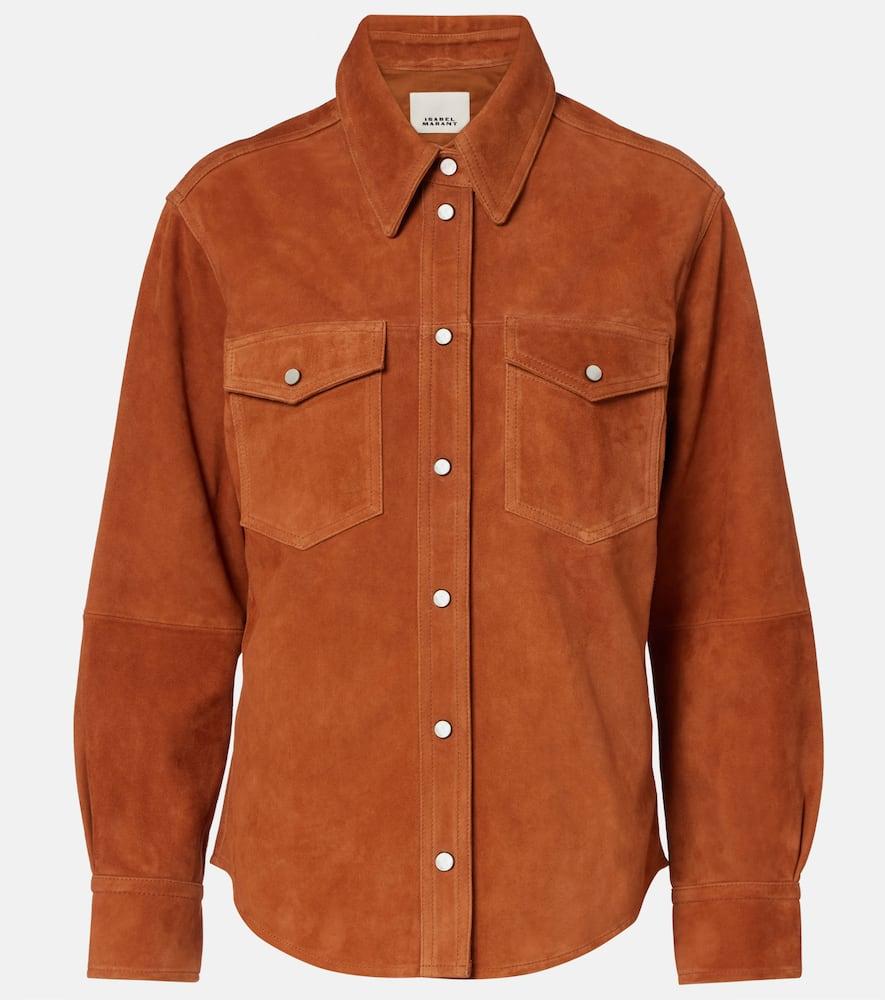 isabel marant delcia suede shirt