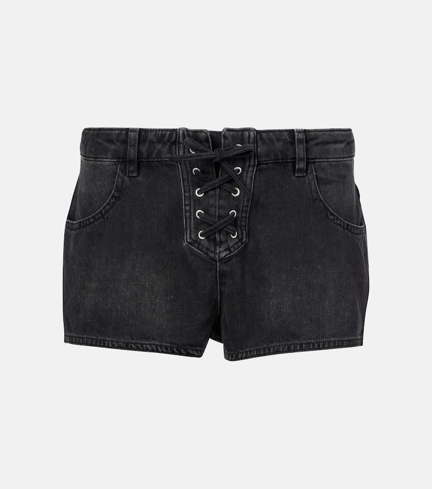 isabel marant delma faded denim shorts